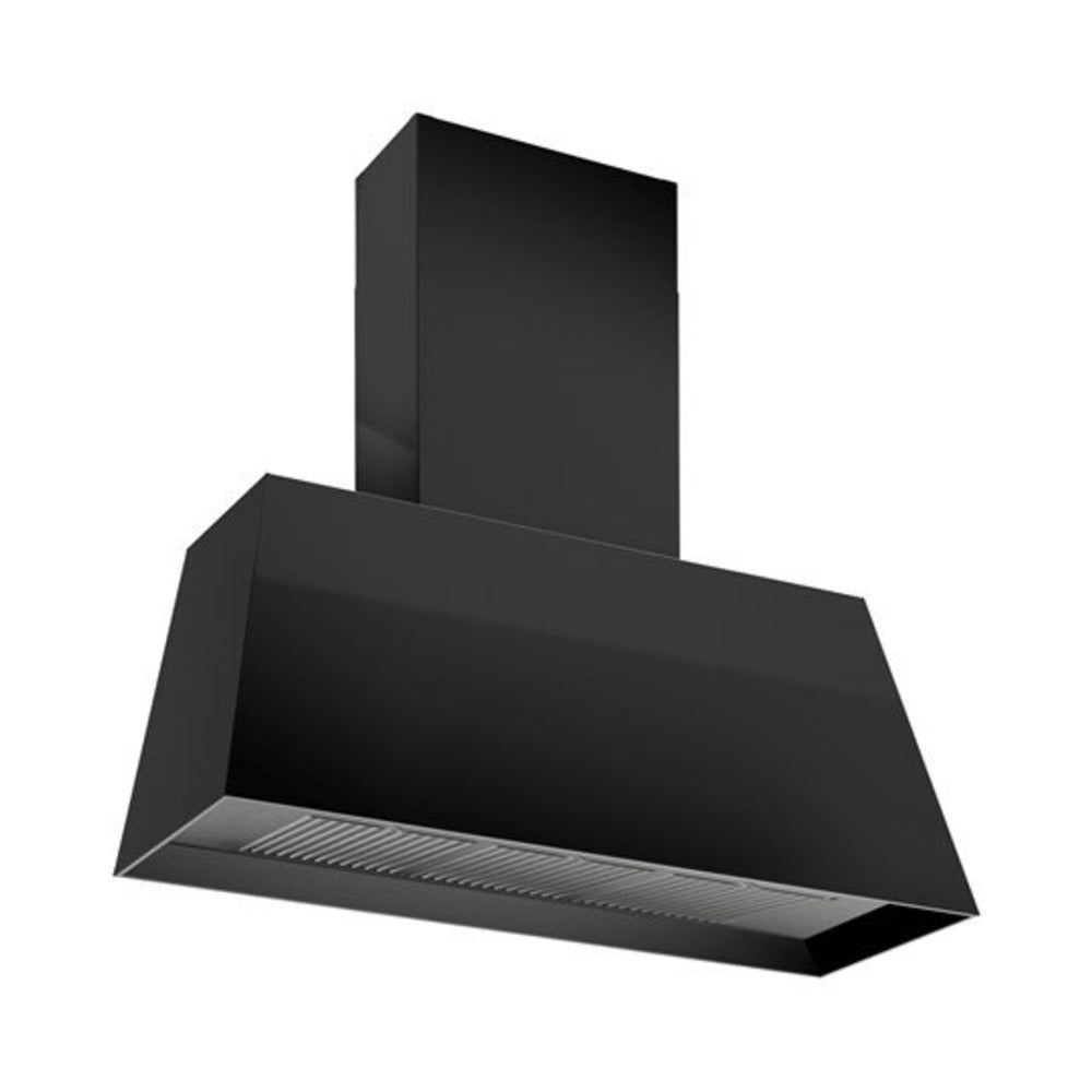 Bertazzoni 36 inch Master Series Contemporary Canopy Hood with 600 CFM, Stainless Steel Baffle Filter and LED Light Bar (Matte Black) - KMC36NE