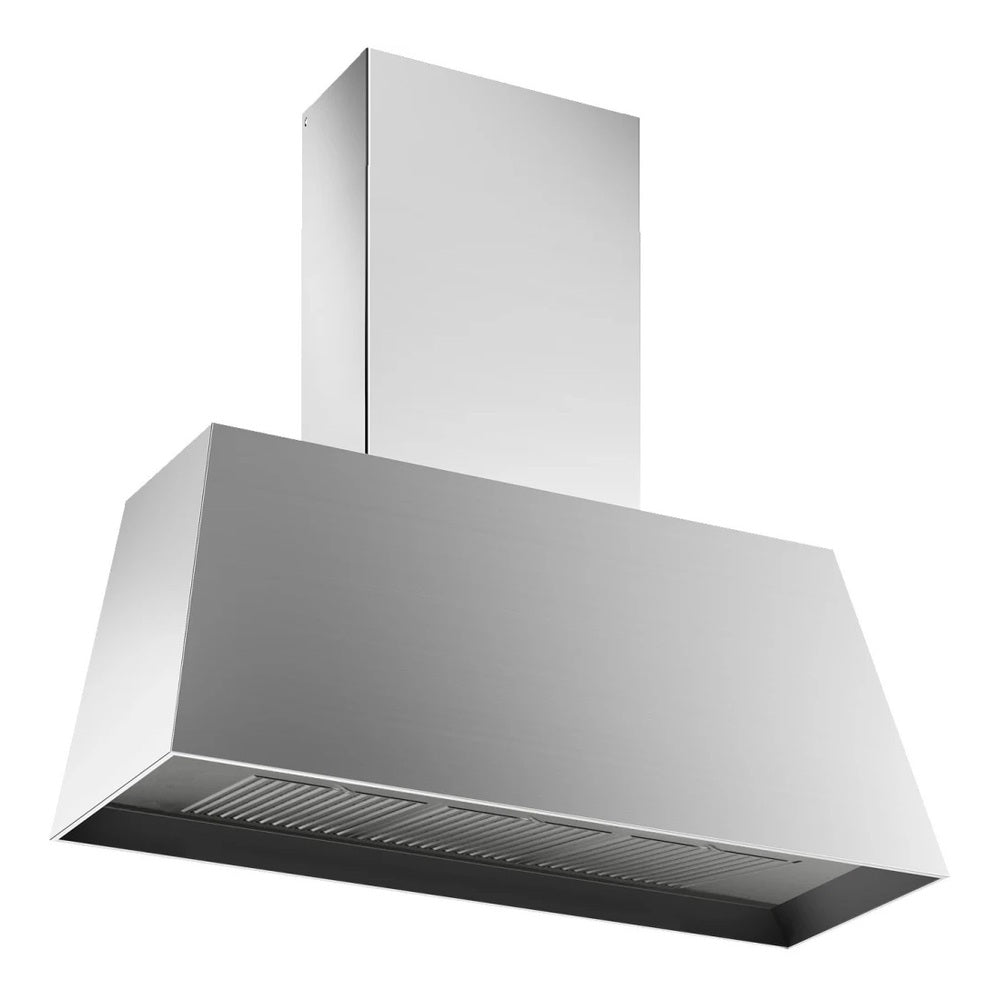 Bertazzoni 36 inch Master Series Contemporary Canopy Hood with 600 CFM, Stainless Steel Baffle Filter and LED Light Bar (Stainless Steel) - KMC36X