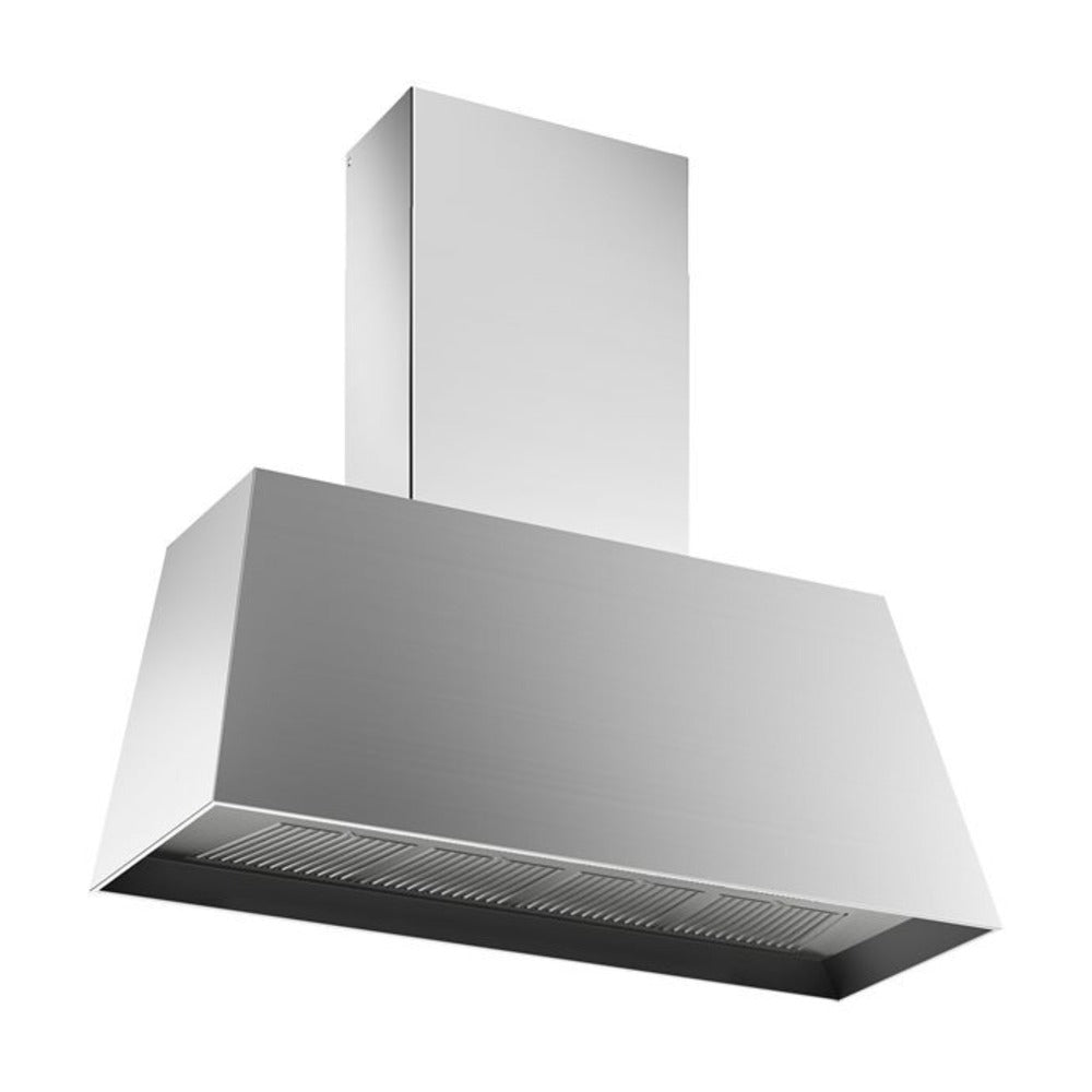 Bertazzoni 48 inch Master Series Contemporary Canopy Hood with 600 CFM, Stainless Steel Baffle Filter and LED Light Bar (Stainless Steel) - KMC48X