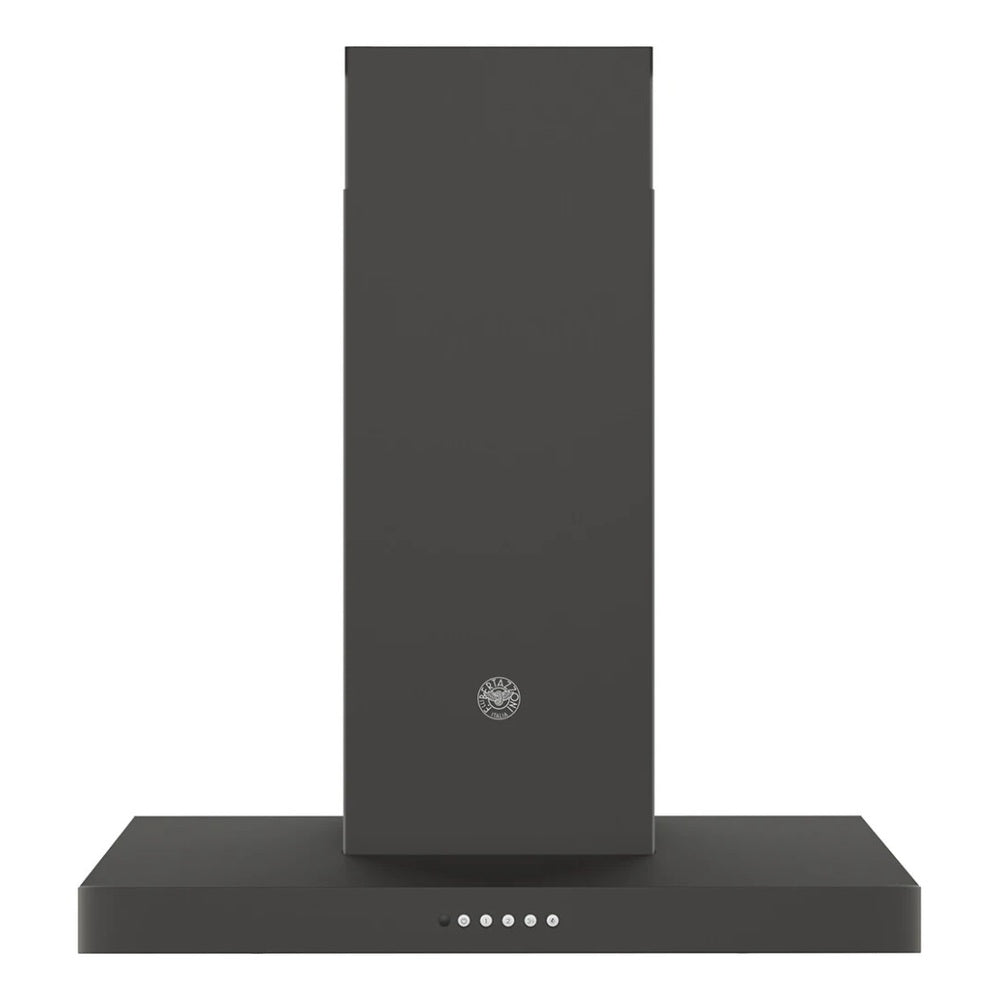 Bertazzoni Professional Series 30 inch T-Shape Wall Mount Range Hood with 600 CFM, ADA Compliant Remote Control, Mesh Filters and LED Lights (Carbonio) - KT30CAT