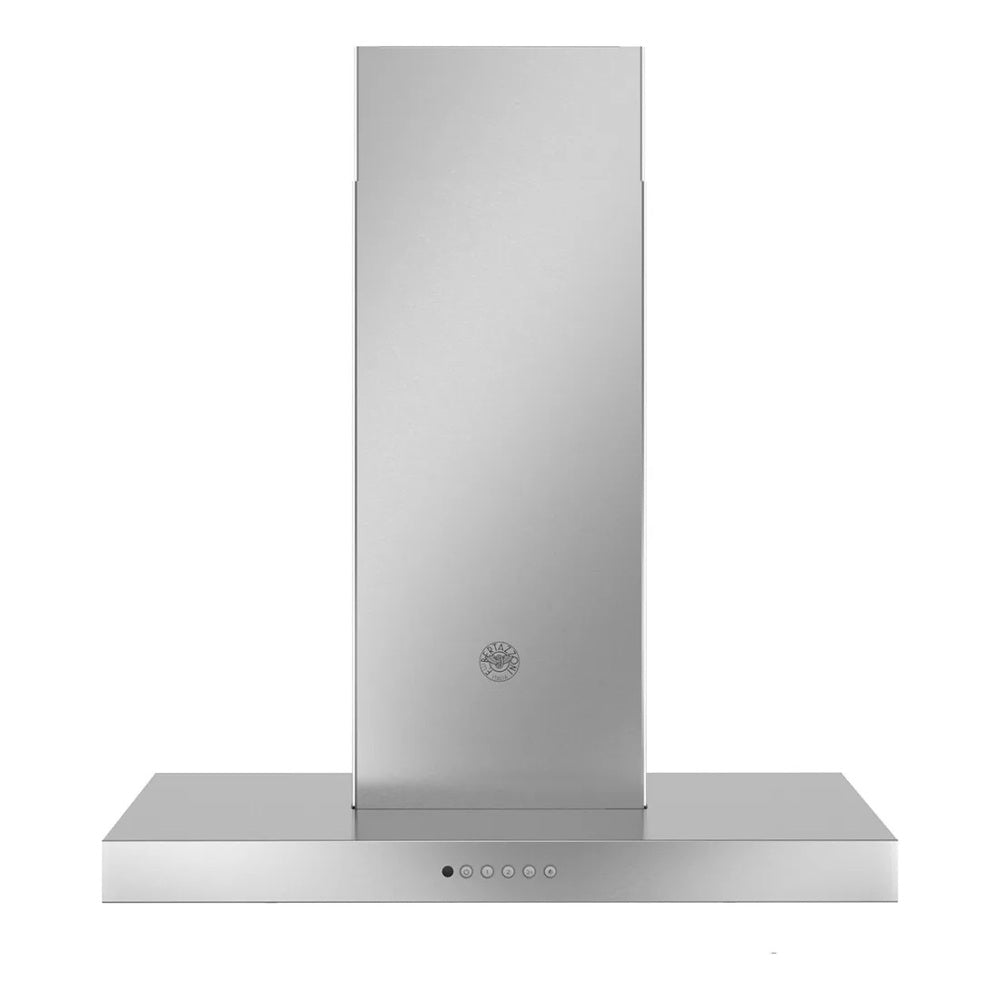 Bertazzoni Professional Series 30 inch T-Shape Wall Mount Range Hood with 600 CFM, ADA Compliant Remote Control, Mesh Filters and LED Lights (Stainless Steel) - KT30XT
