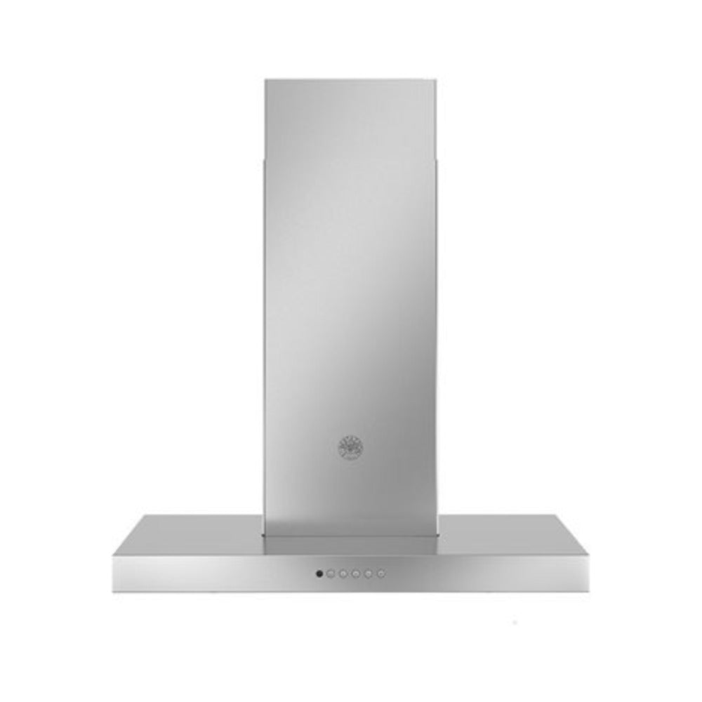 Bertazzoni Professional Series 30 inch T-Shape Wall Mount Range Hood with 600 CFM, ADA Compliant Remote Control, Mesh Filters and LED Lights (Stainless Steel) - KT30XT