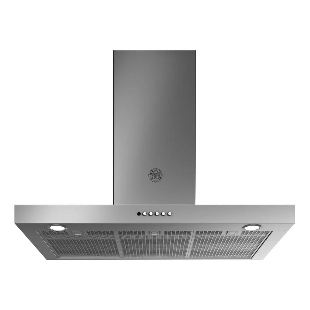 Bertazzoni Professional Series 36 inch T-Shape Wall Mount Range Hood with 600 CFM, ADA Compliant Remote Control, Mesh Filters and LED Lights (Stainless Steel) - KT36XT