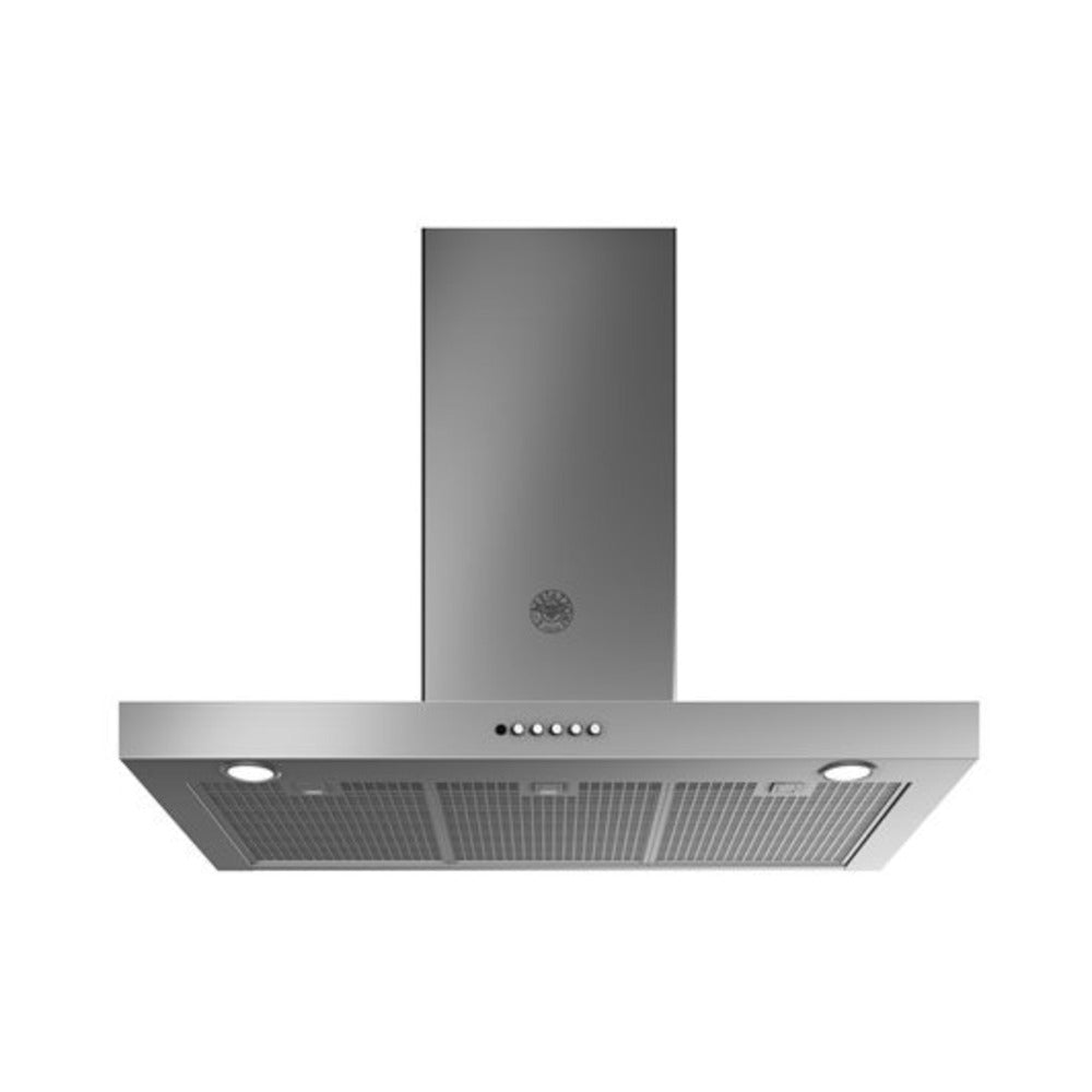 Bertazzoni Professional Series 36 inch T-Shape Wall Mount Range Hood with 600 CFM, ADA Compliant Remote Control, Mesh Filters and LED Lights (Stainless Steel) - KT36XT