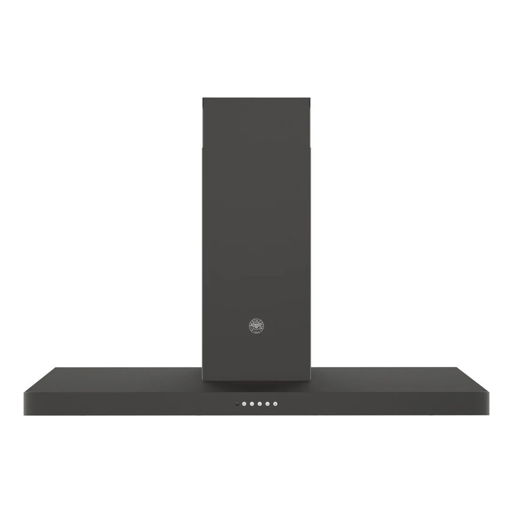 Bertazzoni Professional Series 48 inch T-Shape Wall Mount Range Hood with 600 CFM, ADA Compliant Remote Control, Mesh Filters and LED Lights (Carbonio) - KT48CAT