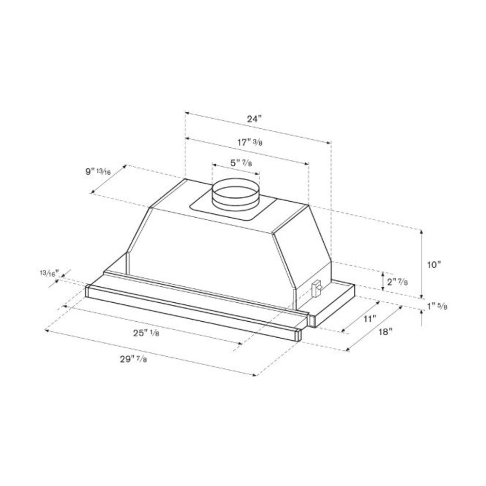 Bertazzoni Professional Series 30 inch Visor Hood with 600 CFM, 3 Speeds, LED Lighting and Aluminum Mesh Filter, in Stainless Steel - KTV30XV