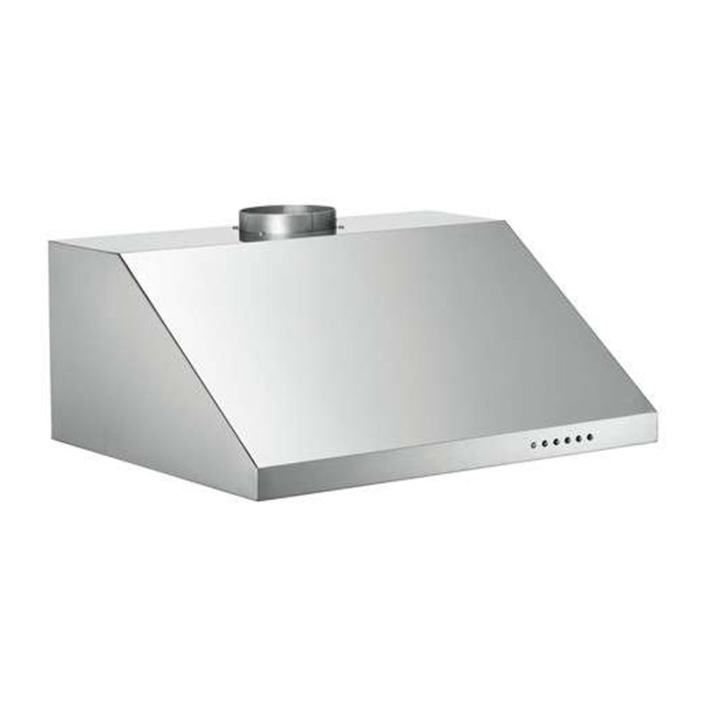 Bertazzoni Professional Series 24 inch Wall-Mount Hood with 600 CFM, Electronic Control, LED Lights and Aluminum Mesh Filters, Convertible to Recirculating in Stainless Steel - KU24PRO1X14