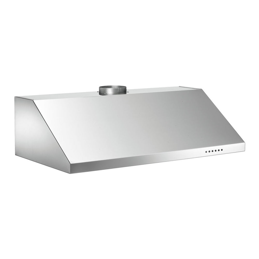 Bertazzoni Professional Series 36 inch Wall-Mount Hood with 600 CFM, Electronic Control, LED Lights and Aluminum Mesh Filters, Convertible to Recirculating in Stainless Steel - KU36PRO1X14