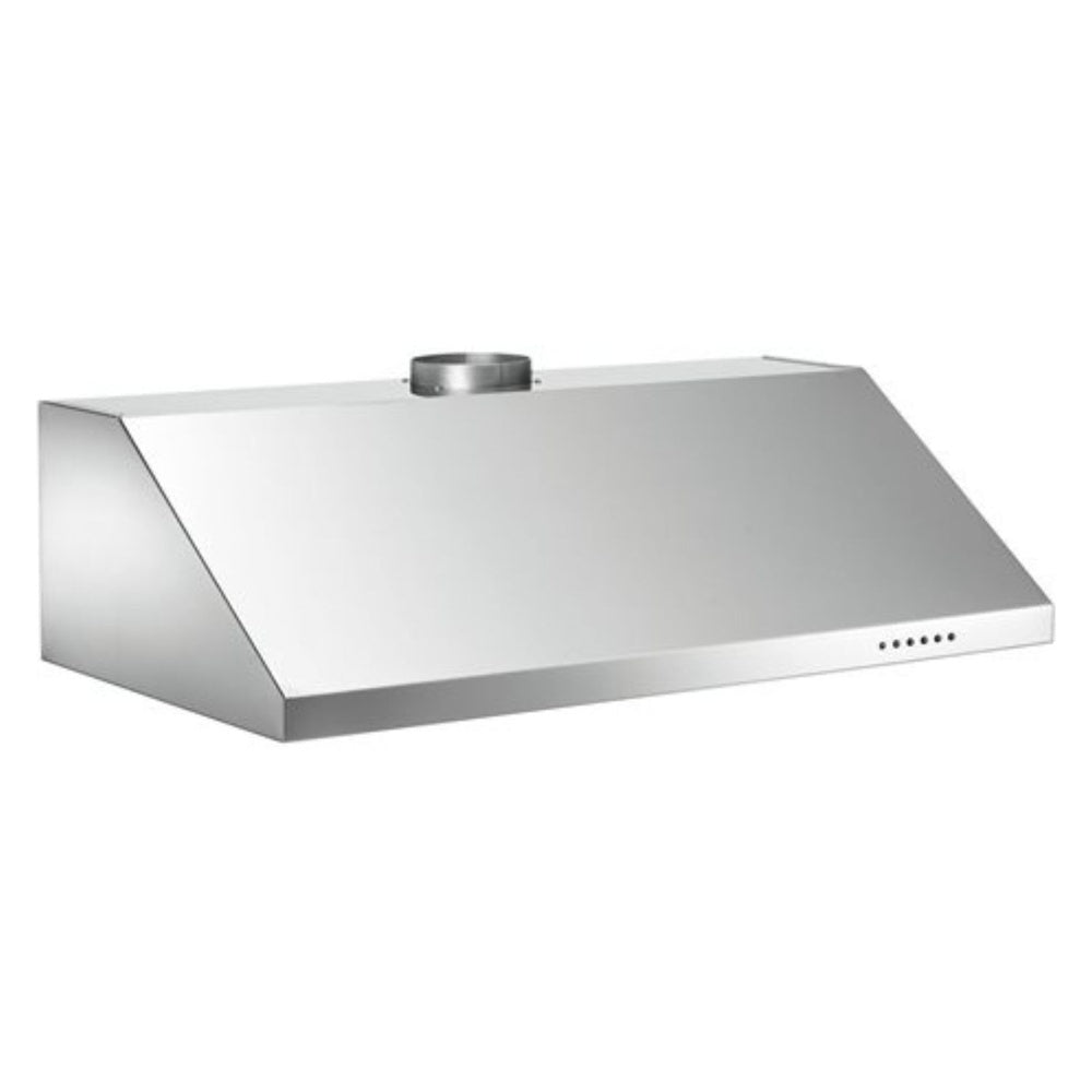 Bertazzoni Professional Series 36 inch Wall-Mount Hood with 600 CFM, Electronic Control, LED Lights and Aluminum Mesh Filters, Convertible to Recirculating in Stainless Steel - KU36PRO1X14
