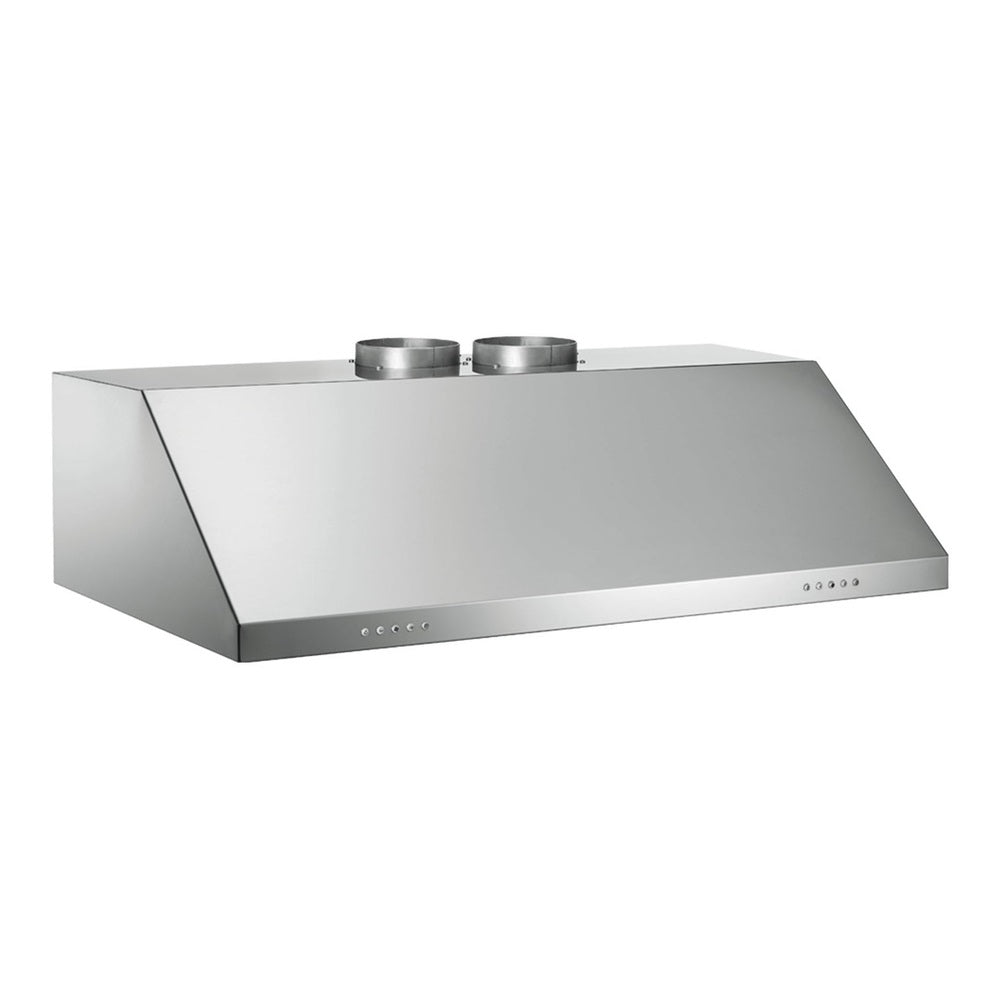 Bertazzoni Professional Series 48 inch Wall-Mount Hood with 1200 CFM, Electronic Control, Halogen Lights and Aluminum Mesh Filters, Convertible to Recirculating in Stainless Steel - KU48PRO2X14