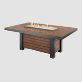 The Outdoor Greatroom Kenwood and Brooks Linear Dining Height Gas Fire Pit Table - KW-1242-K