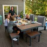 The Outdoor Greatroom Kenwood and Brooks Linear Dining Height Gas Fire Pit Table - KW-1242-K