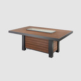 The Outdoor Greatroom Kenwood and Brooks Linear Dining Height Gas Fire Pit Table - KW-1242-K