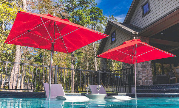 Ledge Lounger Premier Aluminum Umbrella - 10' Square Pulley