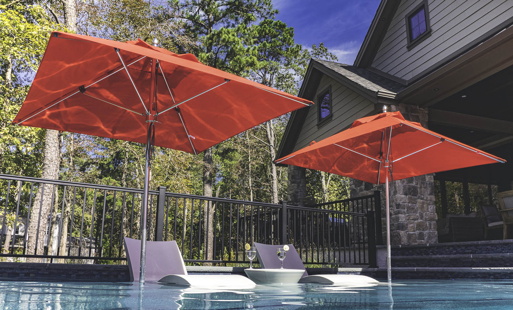 Ledge Lounger Premier Aluminum Umbrella - 13' Octagon Pulley