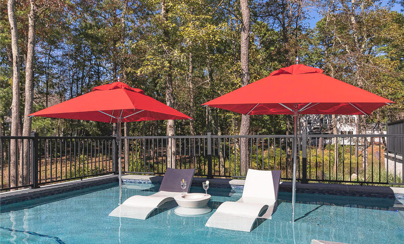 Ledge Lounger Premier Aluminum Umbrella - 13' Octagon Pulley