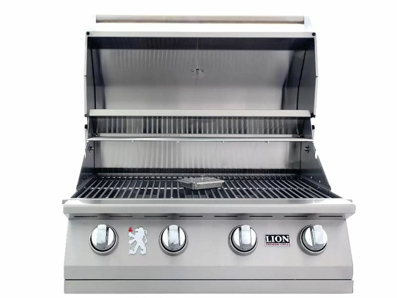 Lion Premium Grills L60000 32-Inch 4-Burner Stainless Steel Built-In Propane Gas Grill – 65625