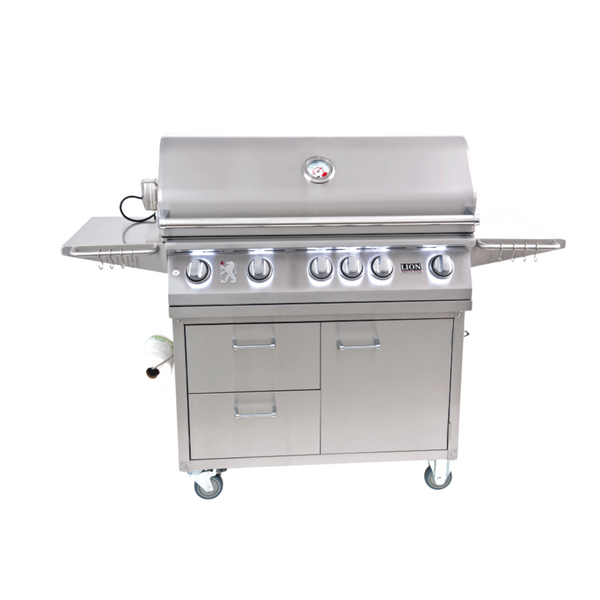 Lion Premium Grills Freestanding 40-Inch 5-Burner Gas Grill – L90000