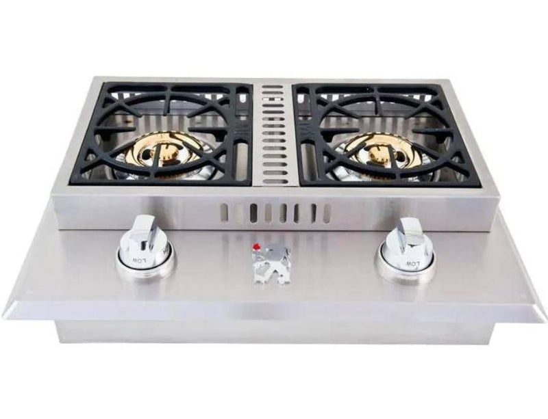 Lion Premium Grills 26-Inch Stainless Steel Drop In Natural Gas Double Side Burner – L1634