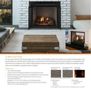 Monessen 36" Lo-Rider Double-Sided Clean Face Vent Free Firebox with Traditional Refractory Firebrick