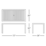 Kannoa Marbella Rectangle Dining Table with Alumawood Top