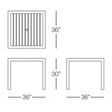 Kannoa Marbella Square Dining Table with Alumawood Top