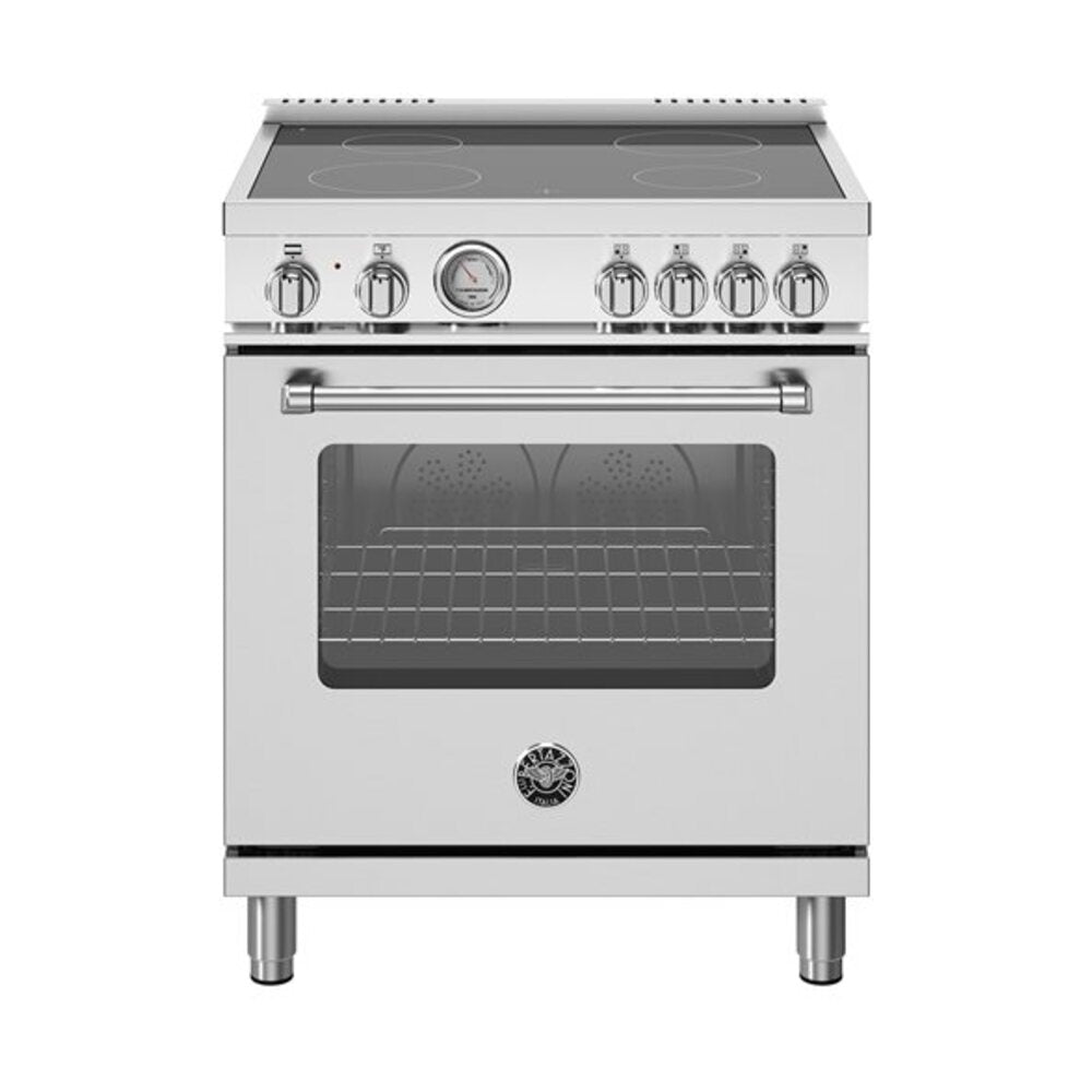 Bertazzoni Master Series 30 inch Electric Range with 4 Elements, 4.7 cu. ft. Oven Capacity and Dual Convection, in Stainless Steel - MAS304CEMXV