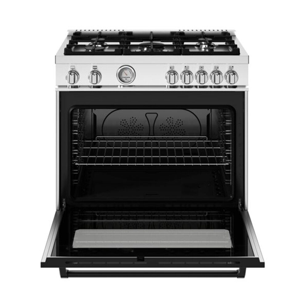 Bertazzoni Master Series 36 inch Gas Range with 5 Burners, 5.9 cu. ft. Oven Capacity, Continuous Cast Iron Grates and Convection (Nero Black) -  MAS365GASNEV*