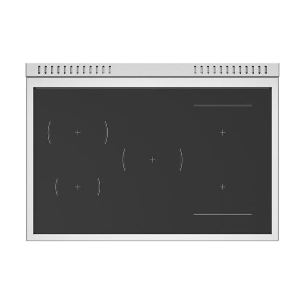 Bertazzoni Master Series 36 inch Induction Range with 5 Elements, 5.7 cu. ft. Oven Capacity, Self Clean and Air Fry in Stainless Steel - MAS365ICFEPXT