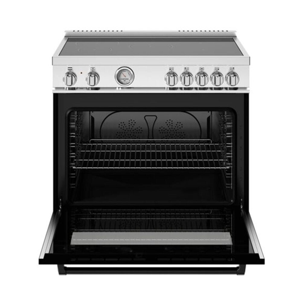 Bertazzoni Master Series 36 inch Induction Range with 5 Elements, 5.9 cu. ft. Oven Capacity, Convection and Bridge Element (Nero Black) - MAS365INMNEV