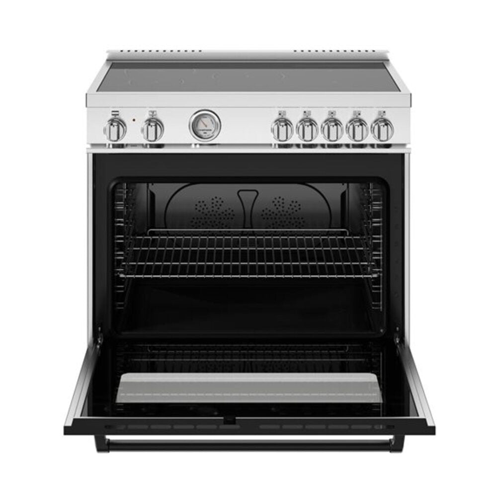 Bertazzoni Master Series 36 inch Induction Range with 5 Elements, 5.9 cu. ft. Oven Capacity, Convection and Bridge Element (Stainless Steel) - MAS365INMXV