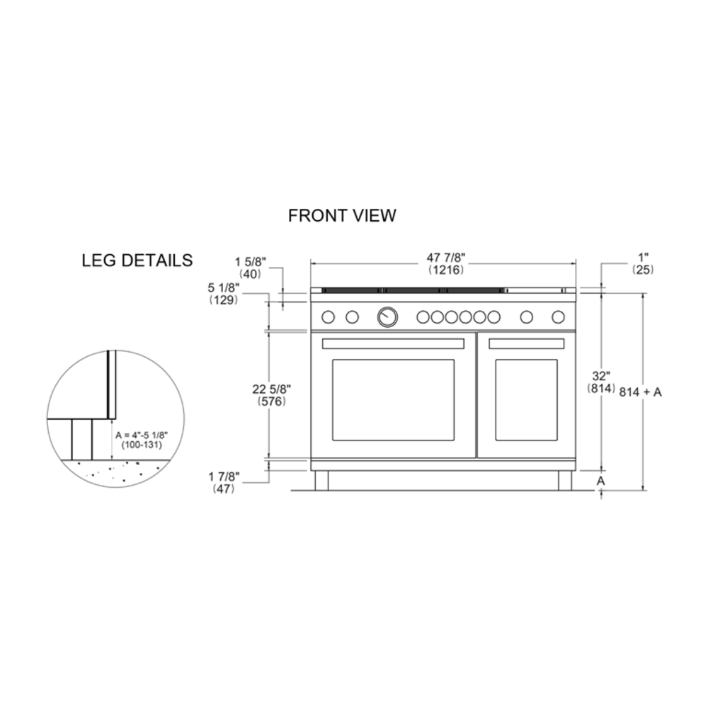 Bertazzoni Master Series 48 inch Gas Range with 6 Burners, Griddle, 7.1 cu. ft. Oven Capacity, Continuous Cast Iron Grates and Convection (Bianco White) - MAS486GGASBIV*