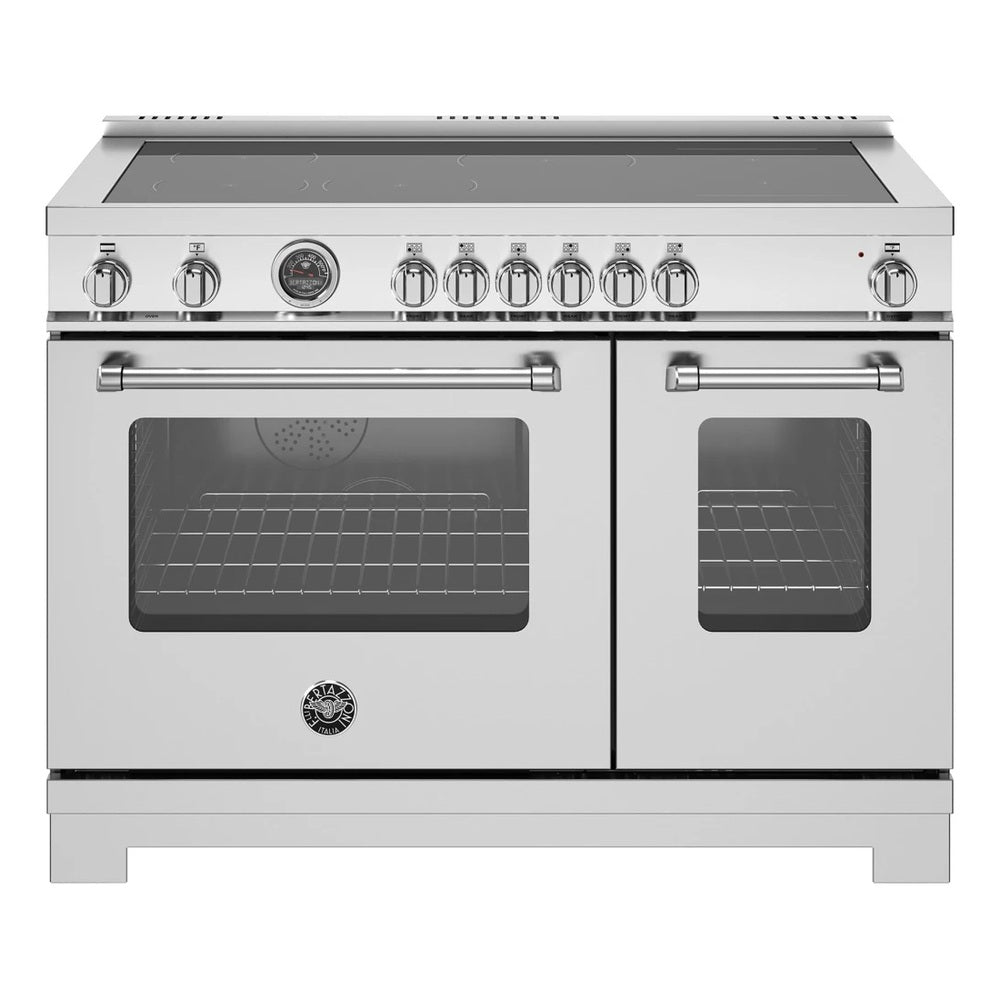 Bertazzoni Master Series 48 inch Induction Range with 6 Elements, 7 cu. ft. Total Oven Capacity, Self Clean and Dual Convection - MAS486IGFEPXT
