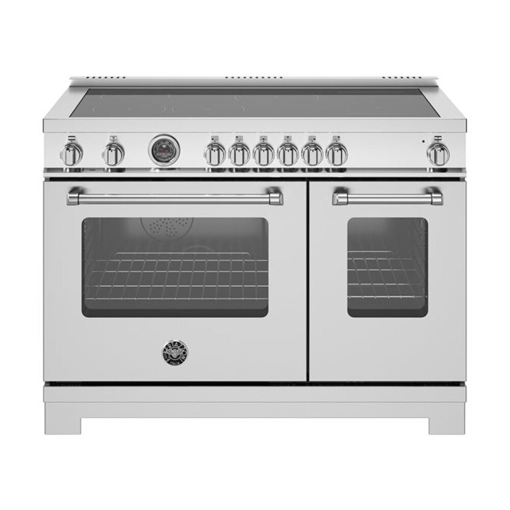 Bertazzoni Master Series 48 inch Induction Range with 6 Elements, 7 cu. ft. Total Oven Capacity, Self Clean and Dual Convection - MAS486IGFEPXT
