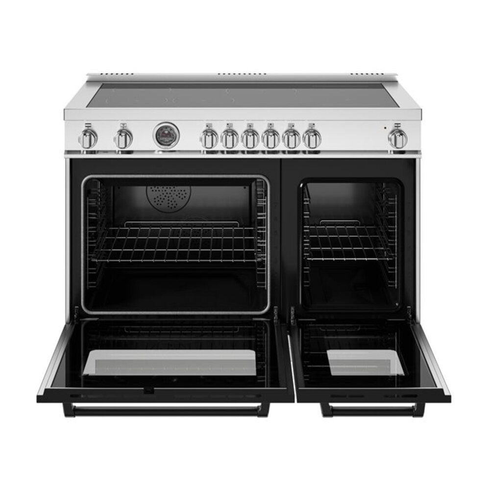 Bertazzoni Master Series 48 inch Induction Range with 6 Elements, 7 cu. ft. Total Oven Capacity, Self Clean and Dual Convection - MAS486IGFEPXT