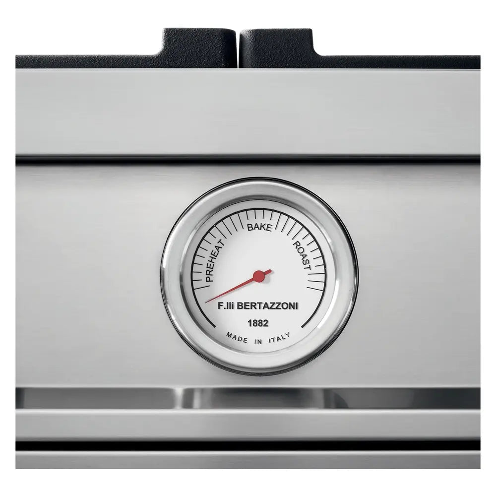 Bertazzoni 30 inch Master Series Gas Range with 5 Sealed Burners, 4.7 cu. ft. Oven Capacity, Soft Motion Hinges (Stainless Steel) - MAST305GASXELP