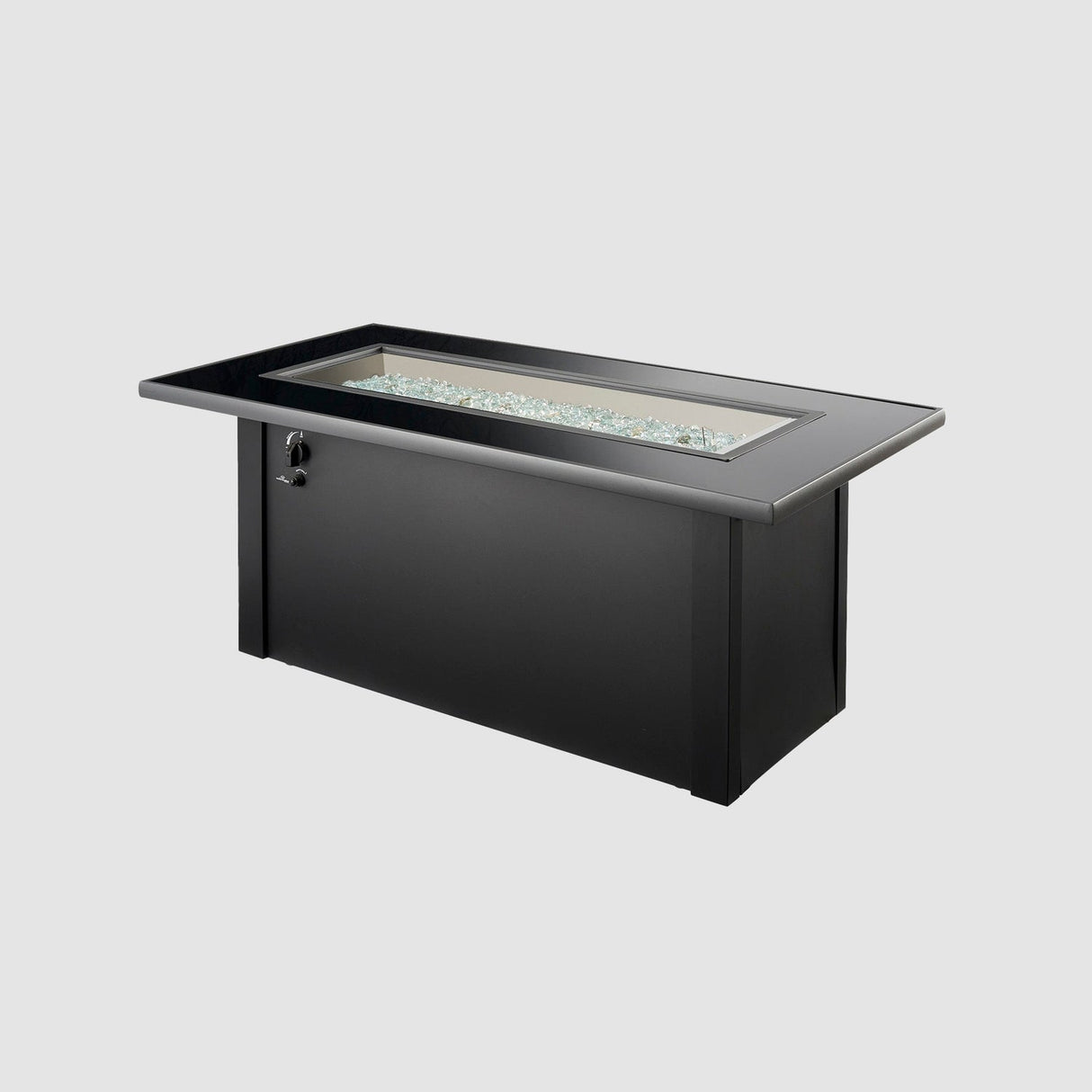 The Outdoor Greatroom Monte Carlo 59" Linear Gas Fire Pit Table - MCR-1242-BLK-K