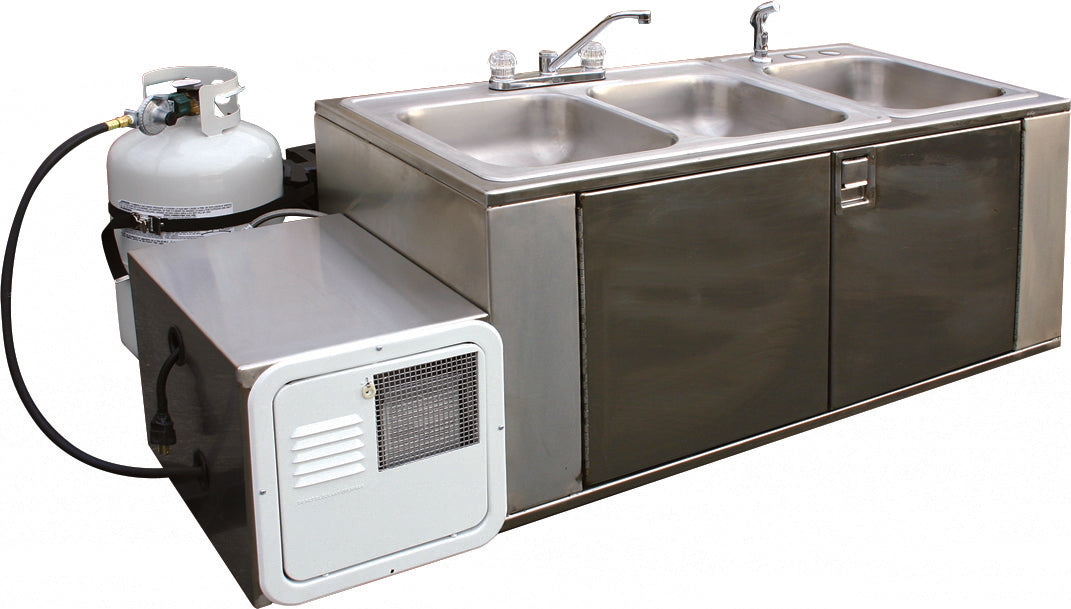 Meadow Creek 3 Bowl Cleanup Sink (Trailer Mounted) - 3B-CU-TM-LP