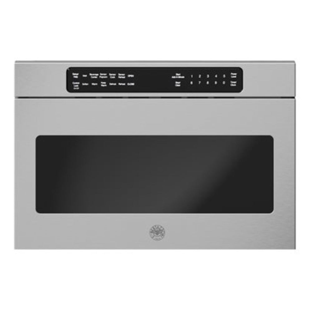 Bertazzoni 24 inch Professional Series Microwave Drawer with 1.2 cu. ft. Capacity, 11 Power Levels, 950 Cooking Watts, Intuitive LCD Display, in Stainless Steel  - MD24X