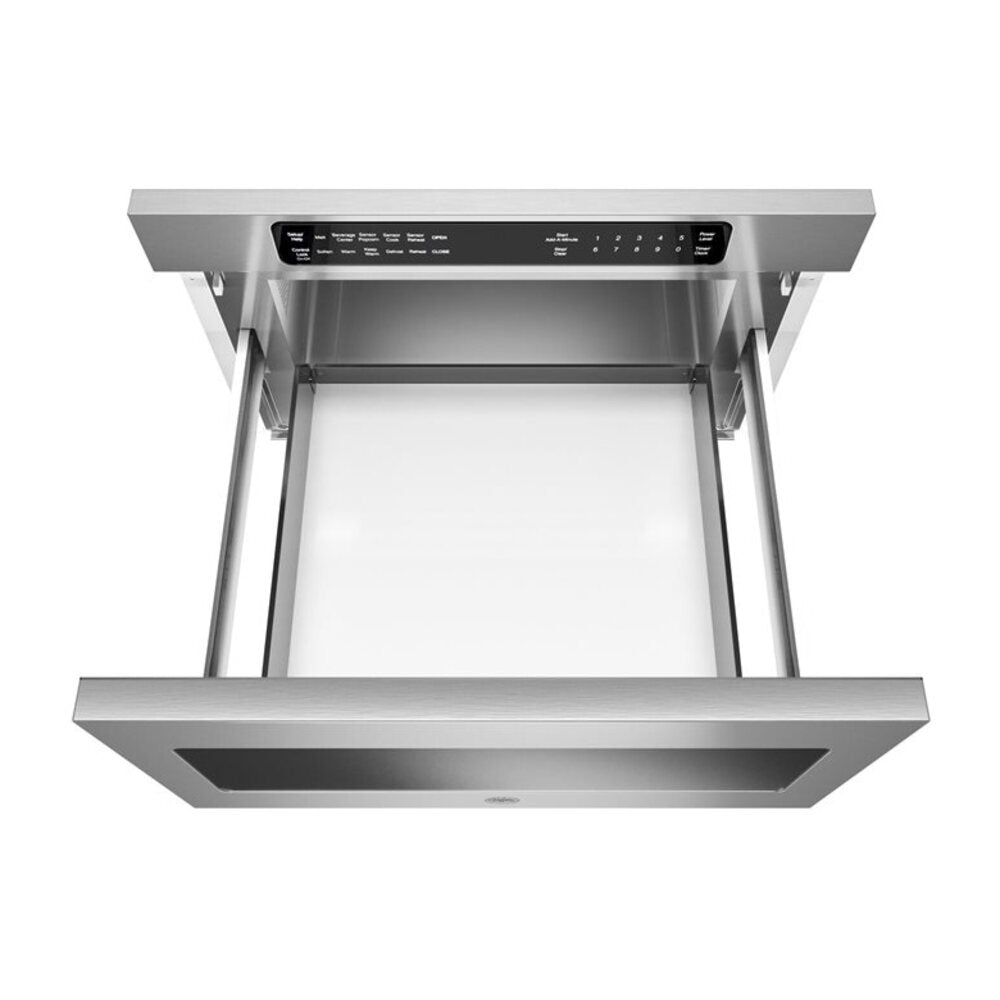 Bertazzoni 24 inch Professional Series Microwave Drawer with 1.2 cu. ft. Capacity, 11 Power Levels, 950 Cooking Watts, Intuitive LCD Display, in Stainless Steel  - MD24X