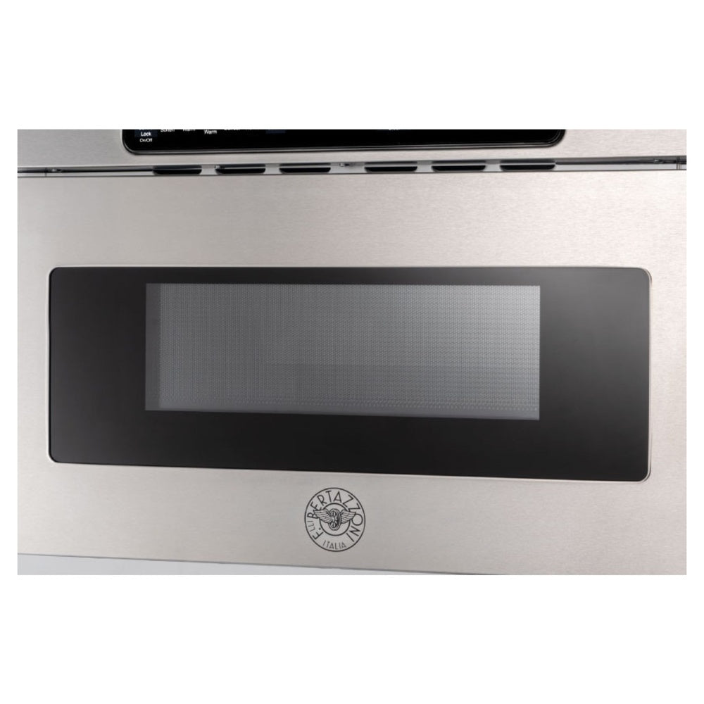 Bertazzoni 24 inch Professional Series Microwave Drawer with 1.2 cu. ft. Capacity, 11 Power Levels, 950 Cooking Watts, Intuitive LCD Display, in Stainless Steel  - MD24X