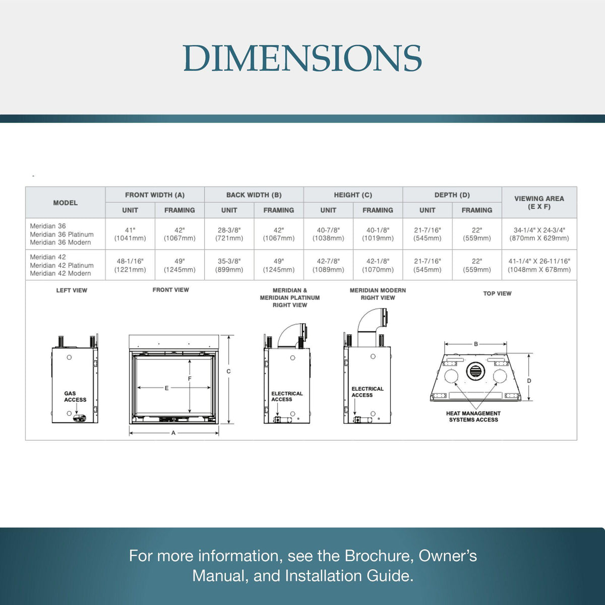 Majestic 36" Meridian Direct Vent Gas Fireplace