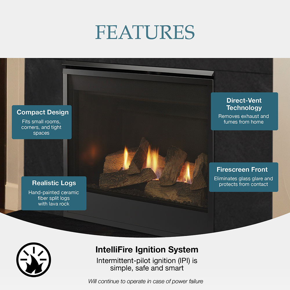 Majestic Mercury 32" Direct Vent Gas Fireplace
