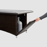 The Outdoor Greatroom Montego 59" Linear Gas Fire Pit Table - MG-1242-BLSM-K