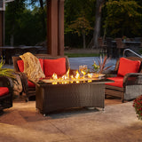 The Outdoor Greatroom Montego 59" Linear Gas Fire Pit Table - MG-1242-BLSM-K