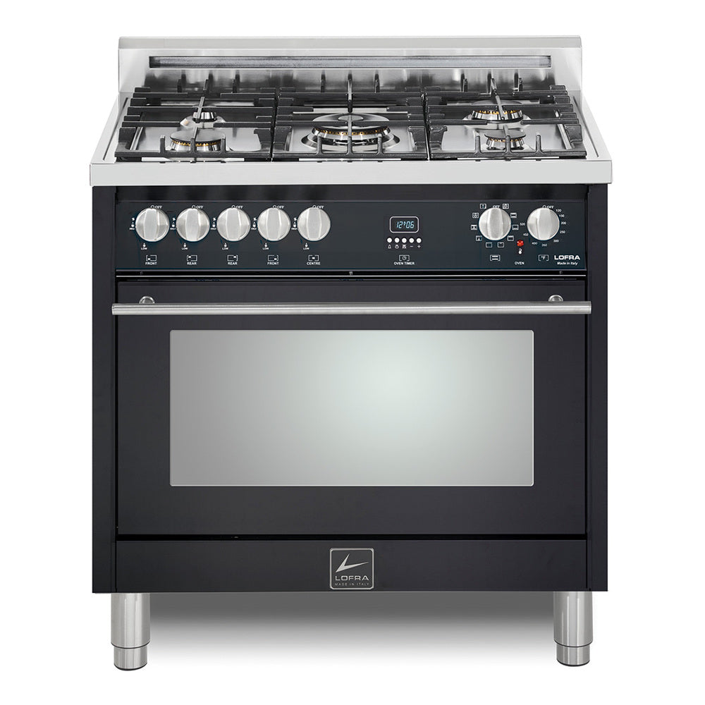 Lofra 36" Maestro Series Freestanding Dual Fuel Range with 5 Sealed Brass Burners, 3 cu. ft. Oven Capacity and True European Convection