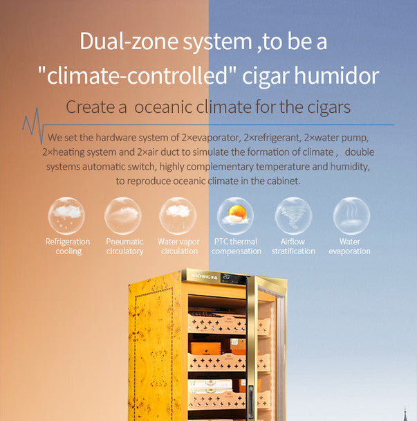 Raching Climate Controlled Cigar Humidor - MON1800A