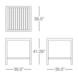 Kannoa Martinique Square Bar Table