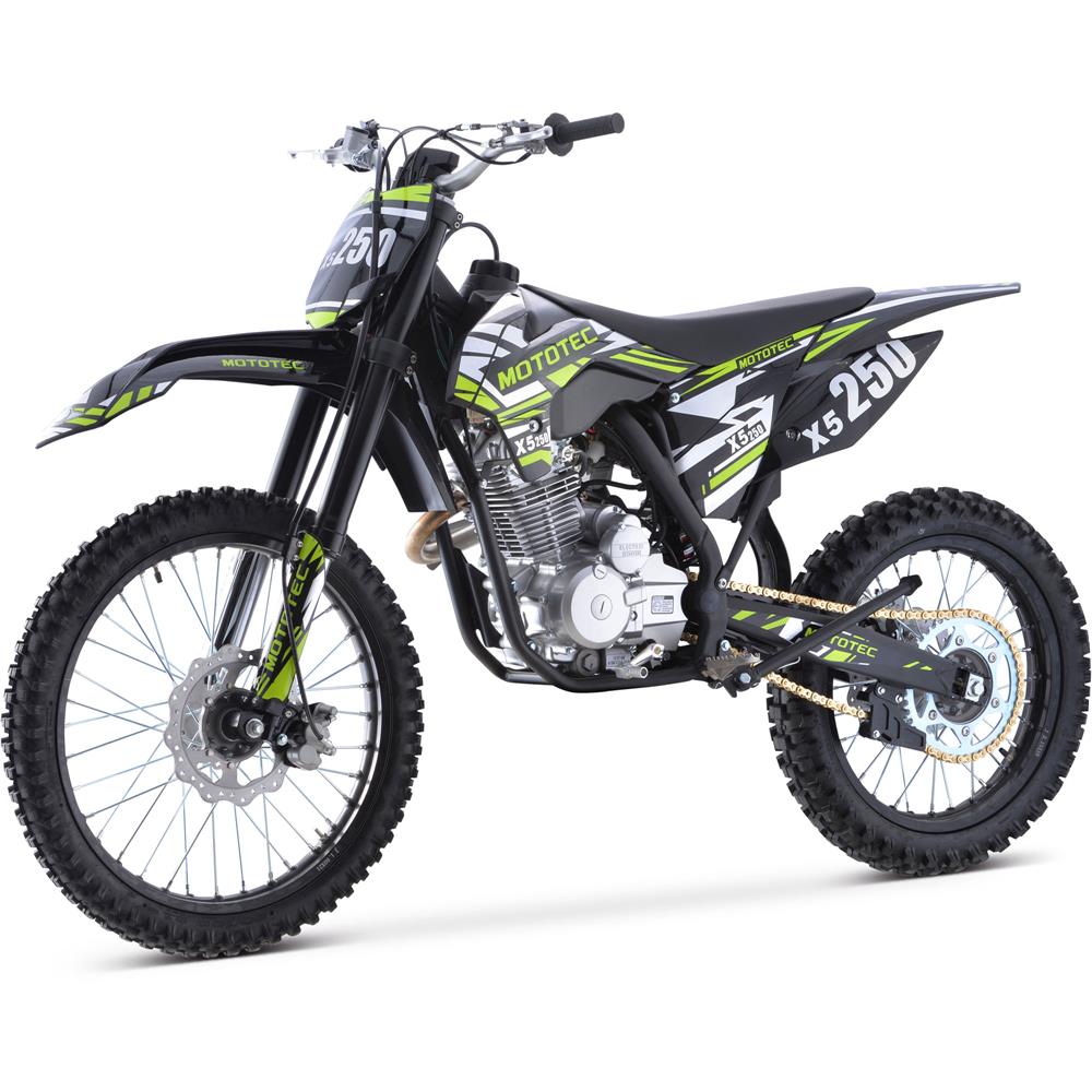 MotoTec X5 250cc 4-Stroke Gas Dirt Bike – Distinct Designs