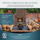 Majestic Courtyard 36" Traditional Outdoor Vent-Free Gas Fireplace